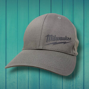 Milwaukee Tools Yupoong Gray Flexfit Fitted Hat Cap Sz S/M